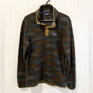 Patagonia Fleece Jacket  Synchilla Y2K Print 1/4 snap Pullover Size S